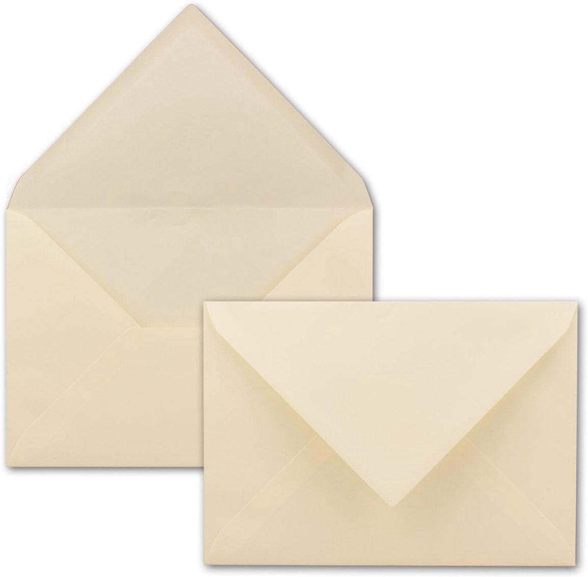 25x Briefumschläge DIN C5 - 16,2 x 22,9 cm - Crème met geribbelde structuur - 100 gram per m² - Enveloppen met structuurpreging - Natkleefstof - Gustav Neuser