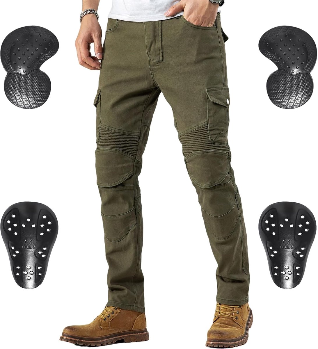 Morradhose Heren Motorbroek Motorbroek Motorbroek Jeans Jeans Gepantserd met CE Bepantsering