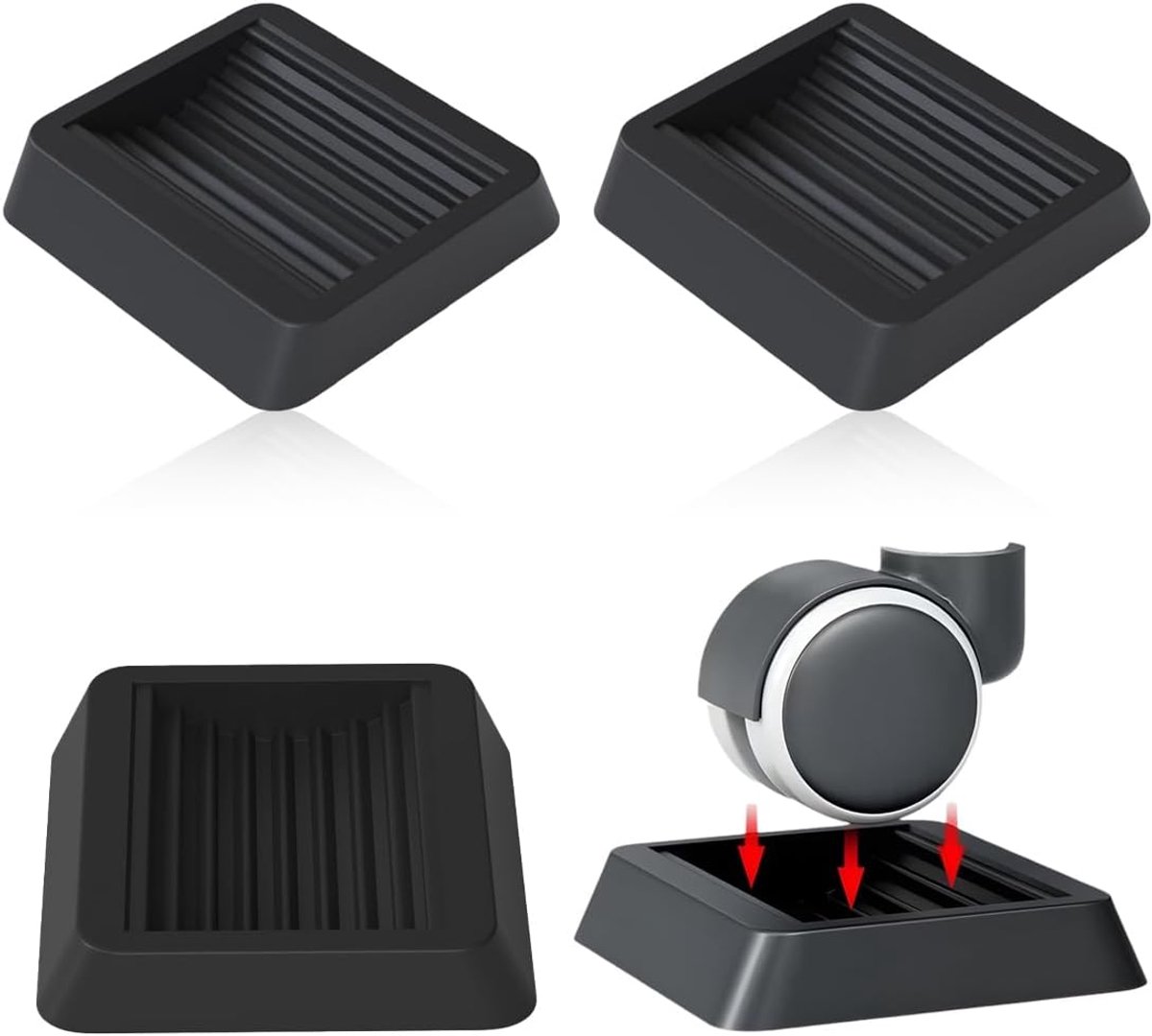 4 stuks anti-slip pads, meubelpoten, slijtvaste kunststof, antislip rubberen pads voor stoelen, banken, tafels, rolkoffers