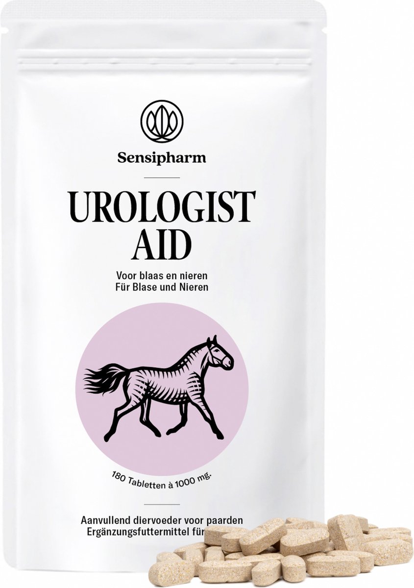 Sensipharm® Urologist Aid Paard - Blaasontsteking & Nierstenen Supplement Blaas & Nieren - 180 Tabl.