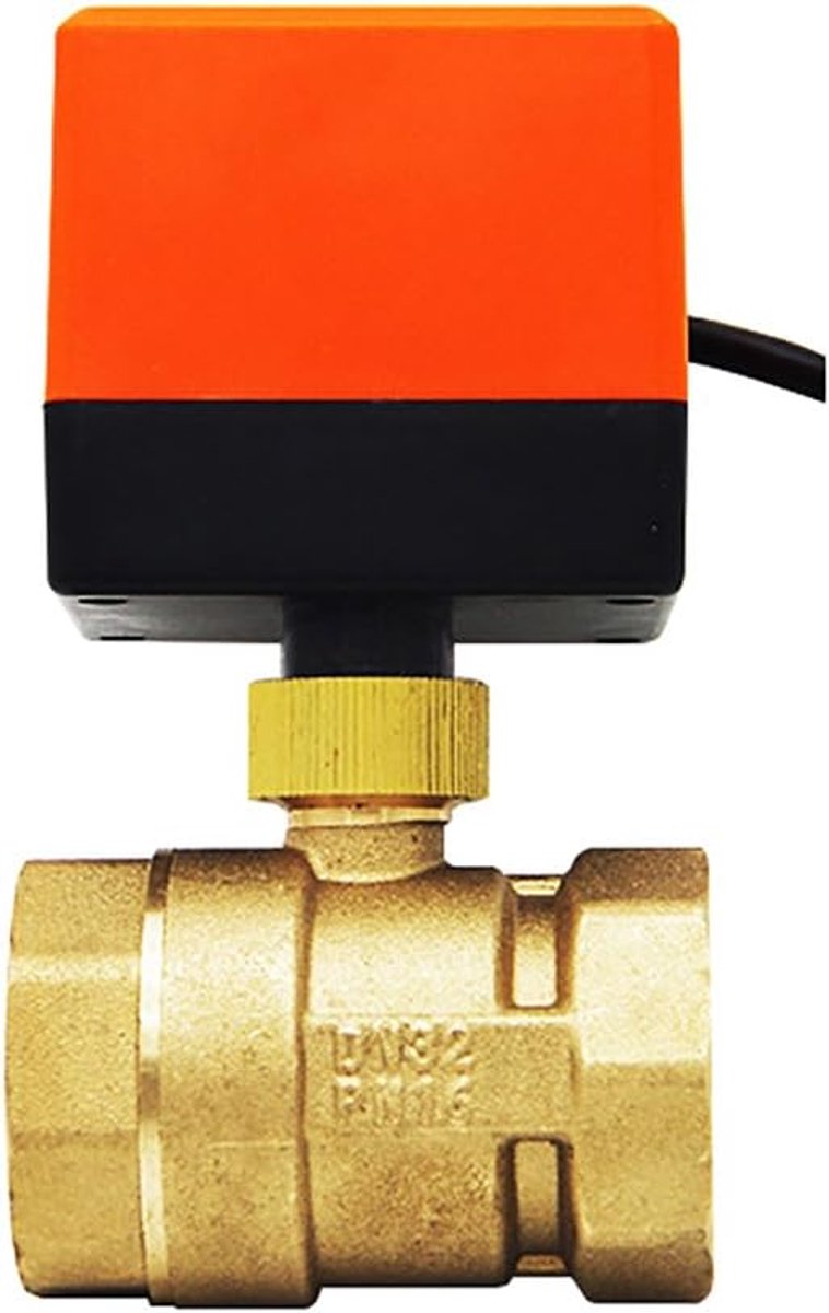 Kogelkraan met actuator elektrische kogelkraan 2 weg AC220V AC24V DC12V aansluiting 1/2 3/4 1 1-1/4 1-1/2 2 inch (DC12V, 1-1/4 inch)