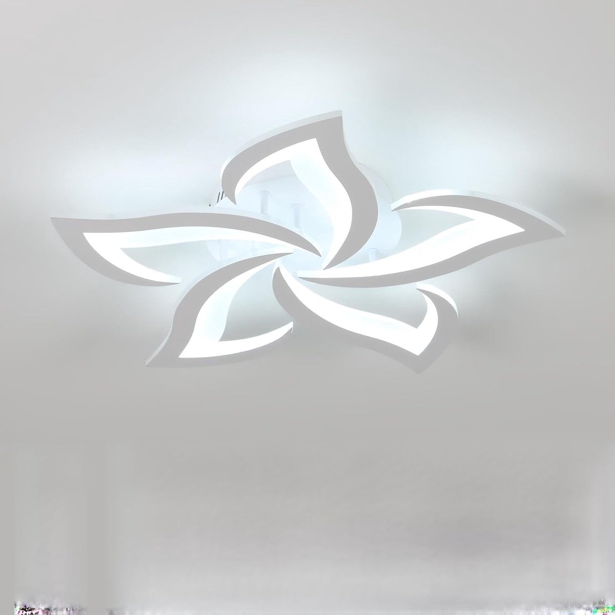 LED-Plafondlamp, Dimbare Plafondlamp, Afstandsbediening/APP, 40W 4700LM 3000K ~ 6500K 60cm, Nachtlichtfunctie, Timer, Moderne Acrylplafondlamp voor Slaapkamer Woonkamer