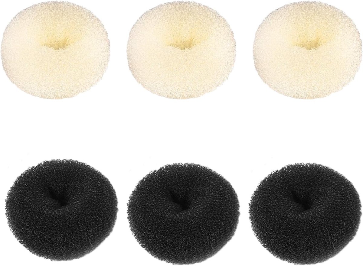 6 stuks donut-haarelastiekjes, donut-haarknot, haarelastiekjes, donutring, chignon enfant, donuts voor haar, donuts chignon, knotset voor meisjes
