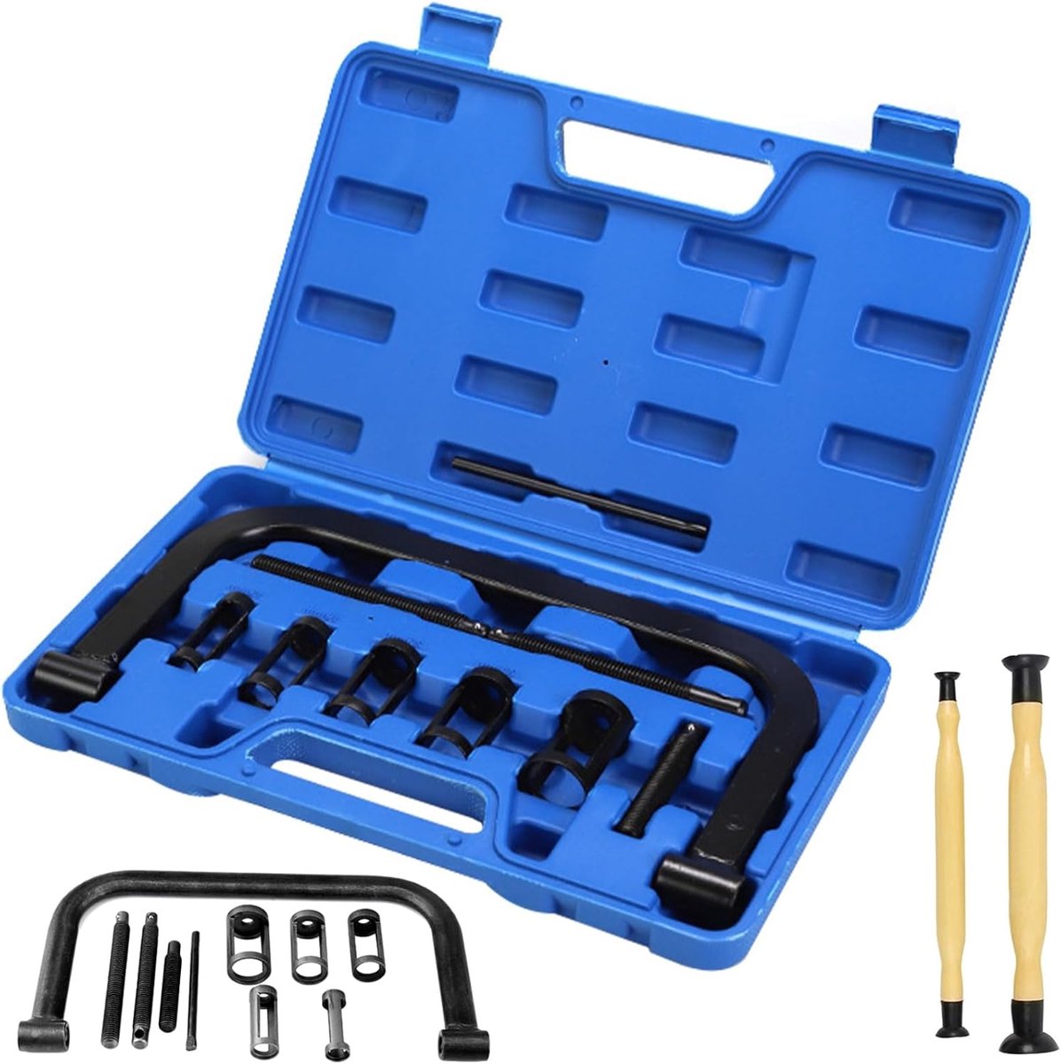12 stuks veercompressors auto ventielveercompressor gereedschap, Universele veercompressor auto ventielsteelafdichting gereedschap, Draagbare ventielveer compressor gereedschapsset voor auto's