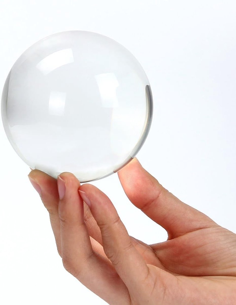 transparante glazen bol, perfect voor outdoor, reizen, fotografie, decoraties 30 cm.