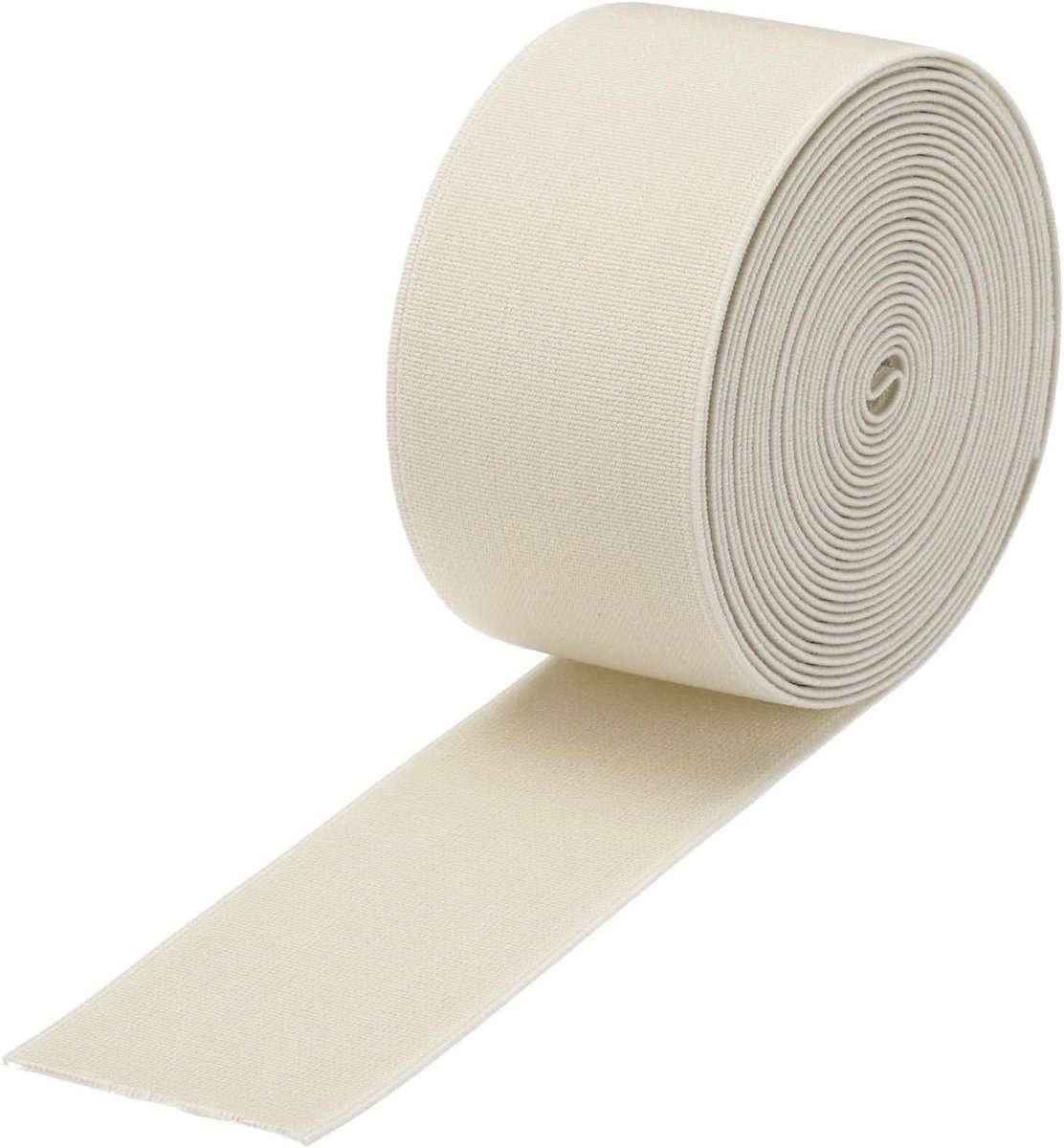 Elastische banden om te naaien, 5 cm, beige, elastische spoel met hoge elasticiteit voor pruiken, riemen, broeken