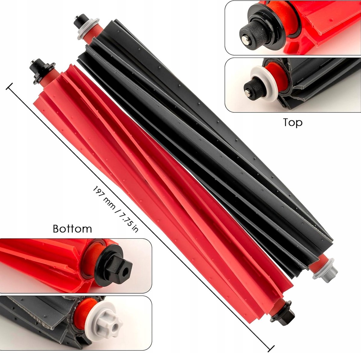 AreoSe - Rolborstelset voor RoboRock S8 MaxV Ultra S8 Max Ultra - 2 stuks
