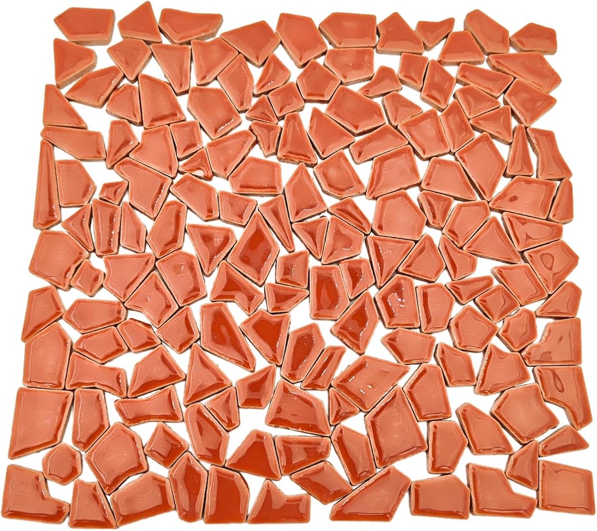 Mozaïektegels om te knutselen, 0,5 x 2 cm kleine mozaïekstukken stenen voor doe-het-zelf mozaïek maken en wanddecoratie (bruin)