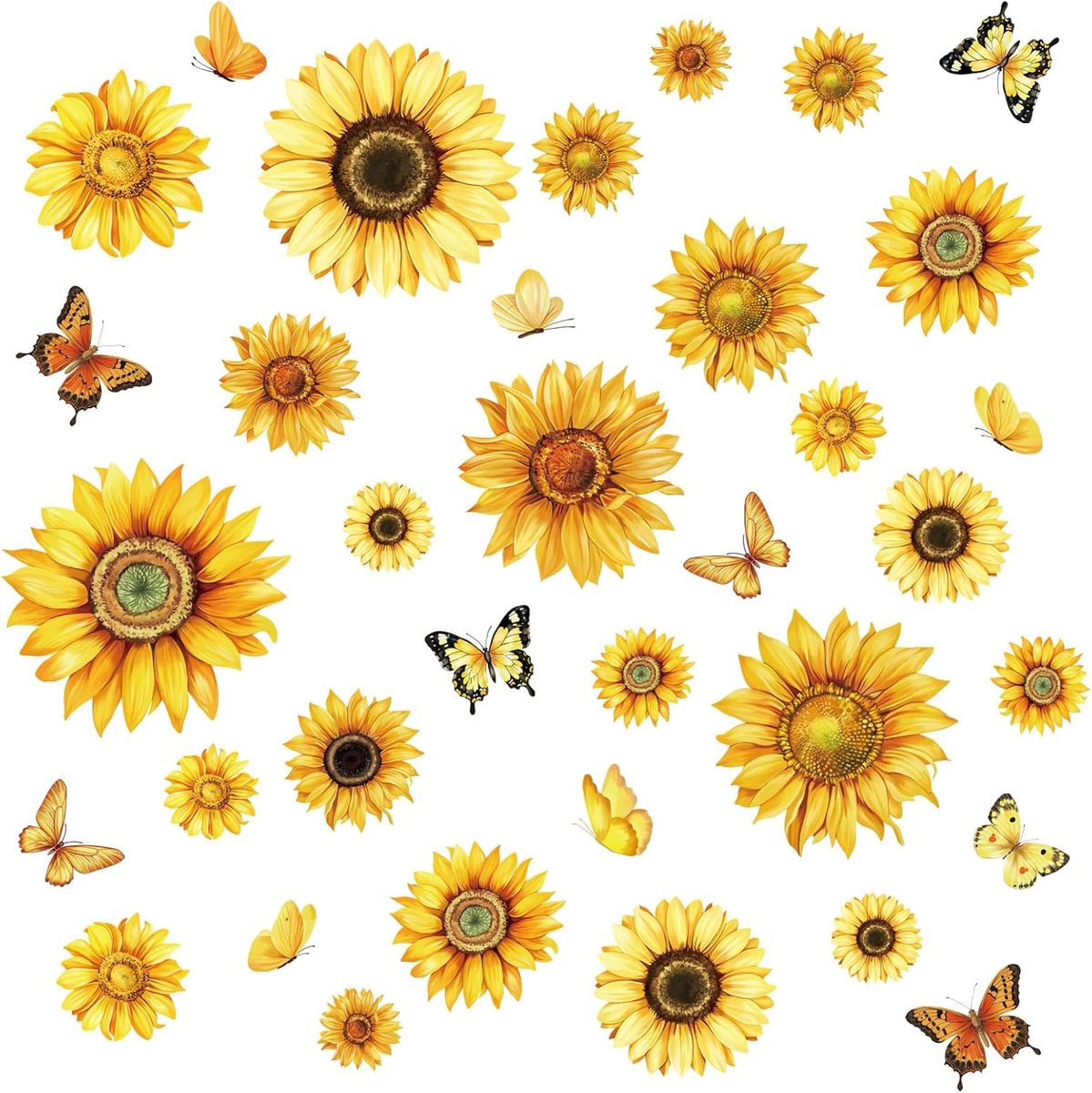 Muurstickers vlinder bloemen muurkunst stickers PVC schil en stok voor kinderkamer woonkamer slaapkamer meubels decoratie