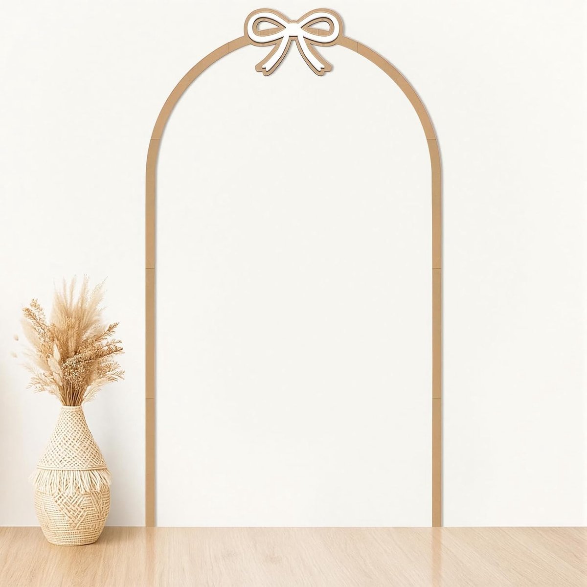 Decoratieve houten sierlijst - Onbewerkte Boog Houten Sierlijst - Voorgesneden Muurbekleding 160 x 92cm - DIY Houten Lambrisering - Geschikt voor Wand, Kast, Plank, Raam en Deur - Interieurdecoratie - Verf- en Behangklaar