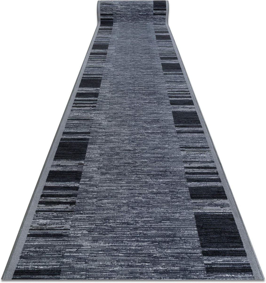 Loper Adagio grijs - Antislip en duurzaam tapijt voor keuken, gang en woonkamer, modern design, 90x50 cm