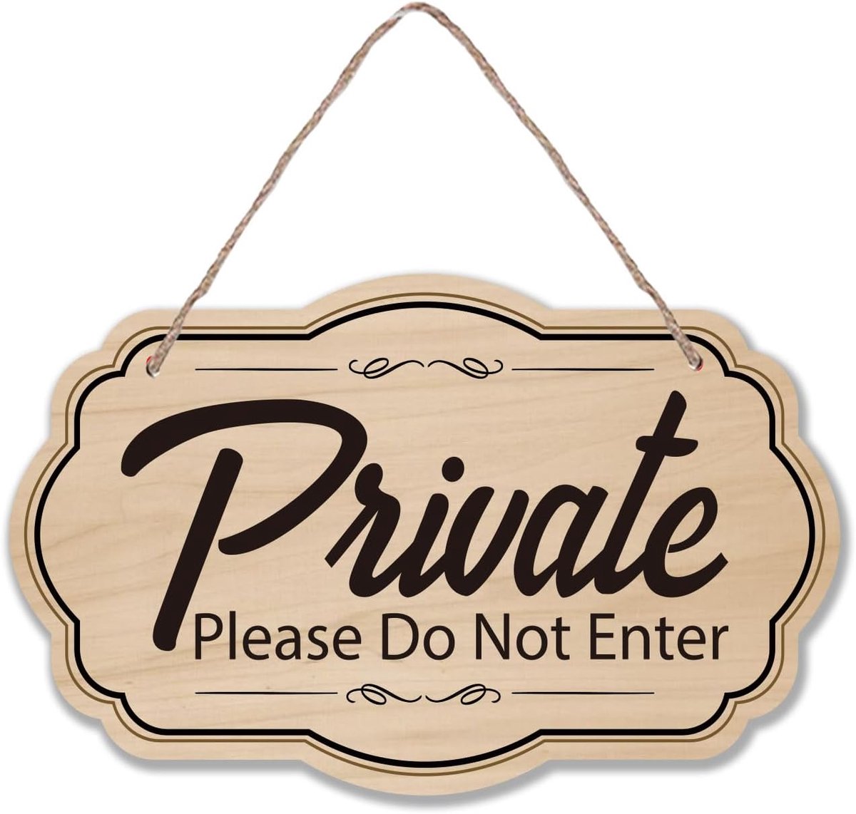 1 STKS Privé Territorium Houten Borden Muur Decoratieve Opknoping Plaquette Gelieve Niet Binnen Wandgemonteerde Opknoping Houten Borden Entryway Wall Art Decor voor Slaapkamer Badkamer