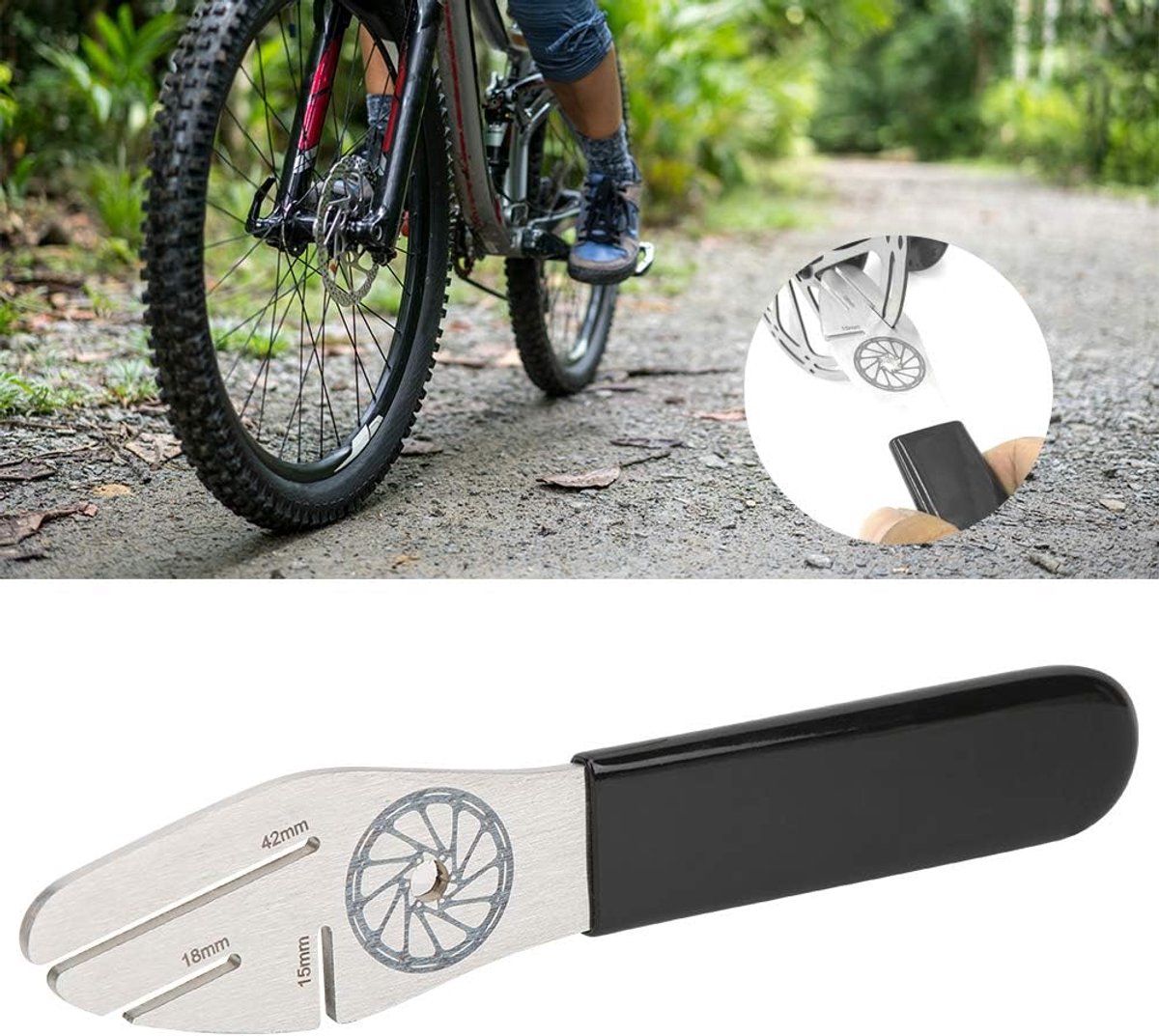 2 Rotor Truing Vork Fiets Spaaksleutel Roestvrijstalen Fiets Remschijf Remblokken Repareren Aanpassing Truing Tool Afstelsleutel