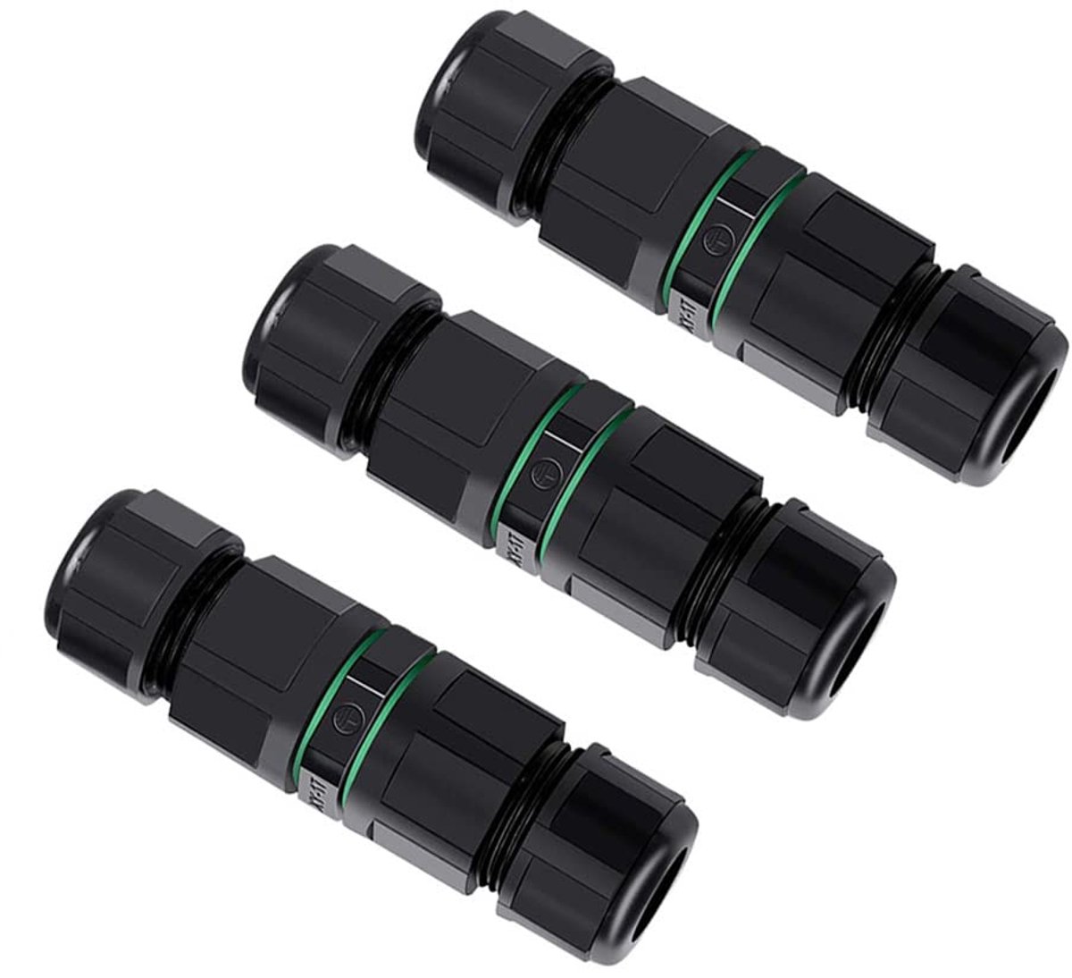 3 Stuks 3-Weg Buiten Waterdichte Kabel Connector, IP68 Waterdichte Kabel Connector, voor Kabeldiameter 6～12 mm (Perstype)