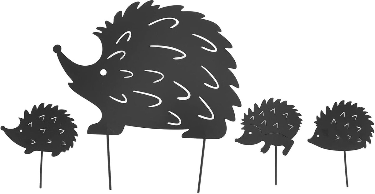Decoratieve Beelden, Schattig Dier Hol Ontwerp Silhouet Ijzeren Kunst Egel Decoratie voor Tuin