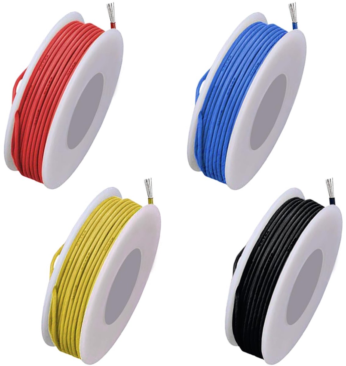 24 Gauge elektrische kabel 5 meter - PVC geïsoleerd koper - 4 kleuren assortiment - ideaal voor verbindingen - SnelShoppen