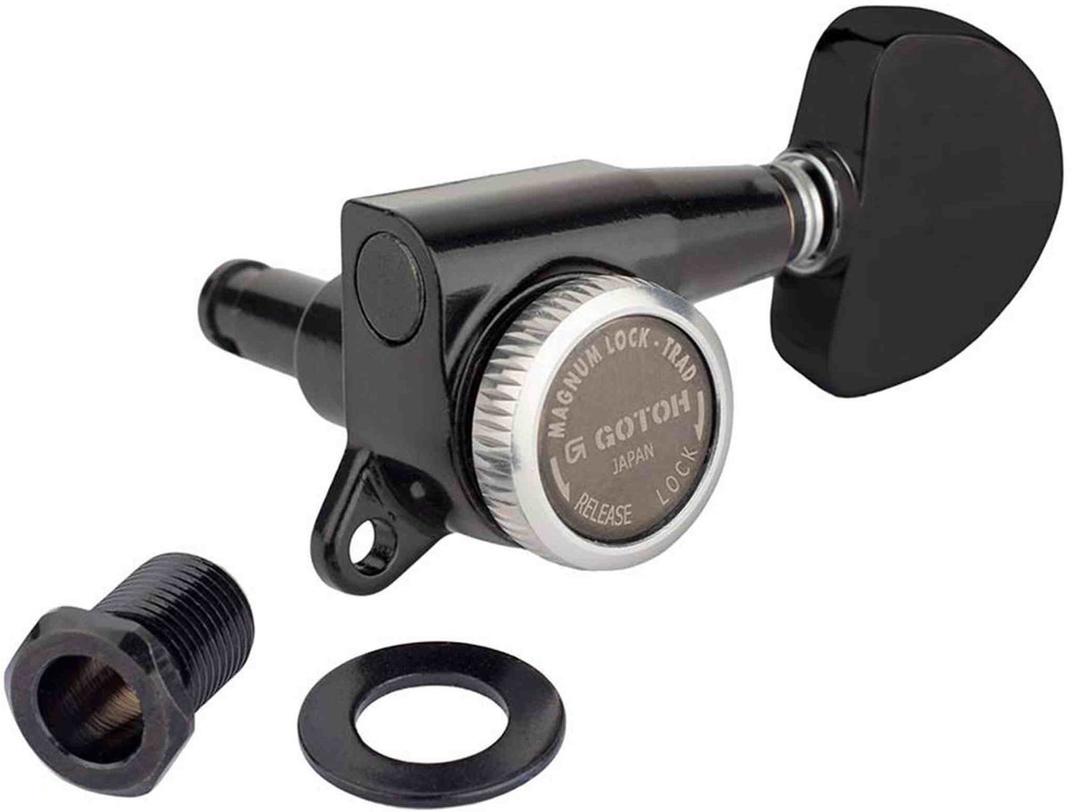 Gotoh GTH14121 SG381 stemmechanieken met Magnum Lock Trad and 20 knoppen, 3L3R, cosmo zwart