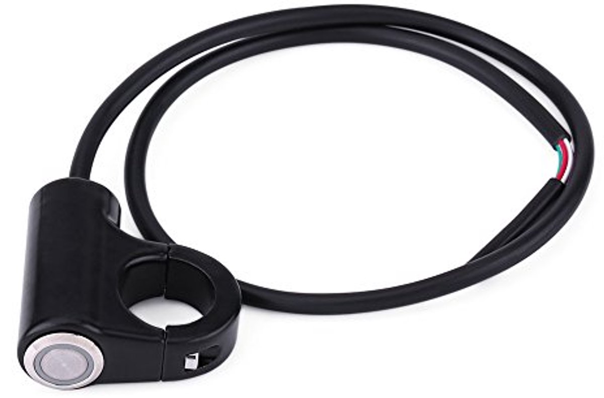 Stuurschakelaar voor motorfiets, universeel, 7/8 inch, 22 mm, stuurschakelaar met ledlicht voor claxon, power, start, kill-schakelaar (automatische terugkeerknop) Automotive schakelaars