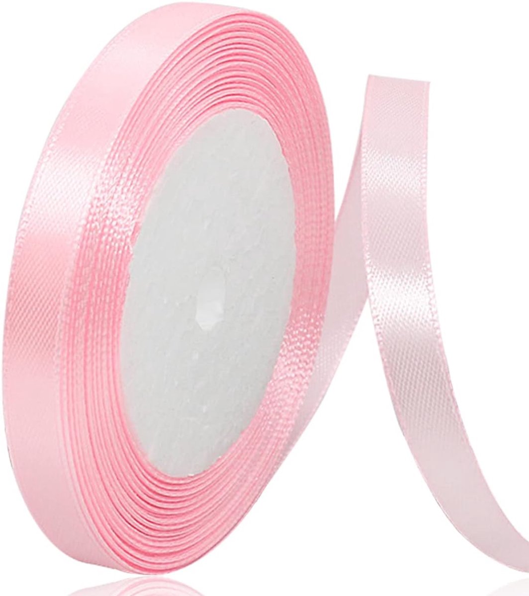 lint, 10 mm x 22 meter, blush roze, effen kleur, stof, voor inpakken, knutselen, ballons, naaiprojecten, lintjes, bruidsboeketten, bruiloftscadeaus