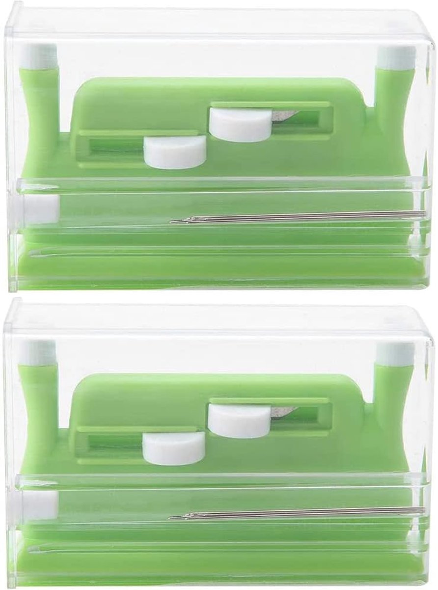 2 stks Bureau Naald Threader, Automatische Dubbele Gat Naald Threader voor Naaimachine