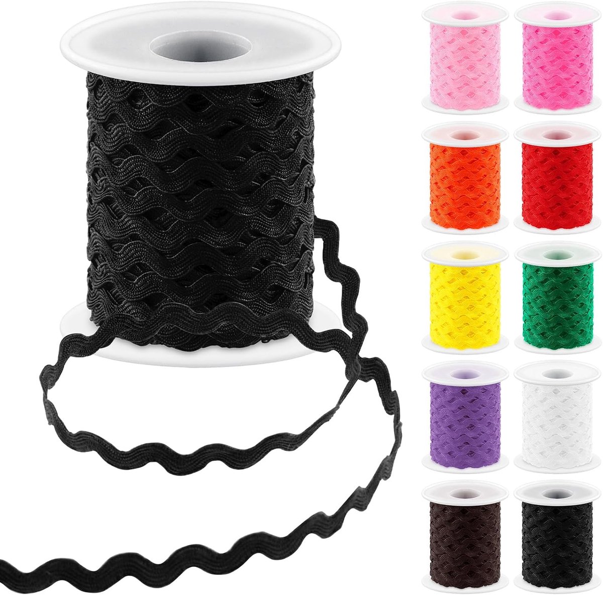 1 stuk 25 m zwart rick rack trim band golf naaien buigen fringe trim voor doe-het-zelf naaien handwerk bruiloft bruidsjurk verfraaiing party decoratie geschenkverpakking benodigdheden