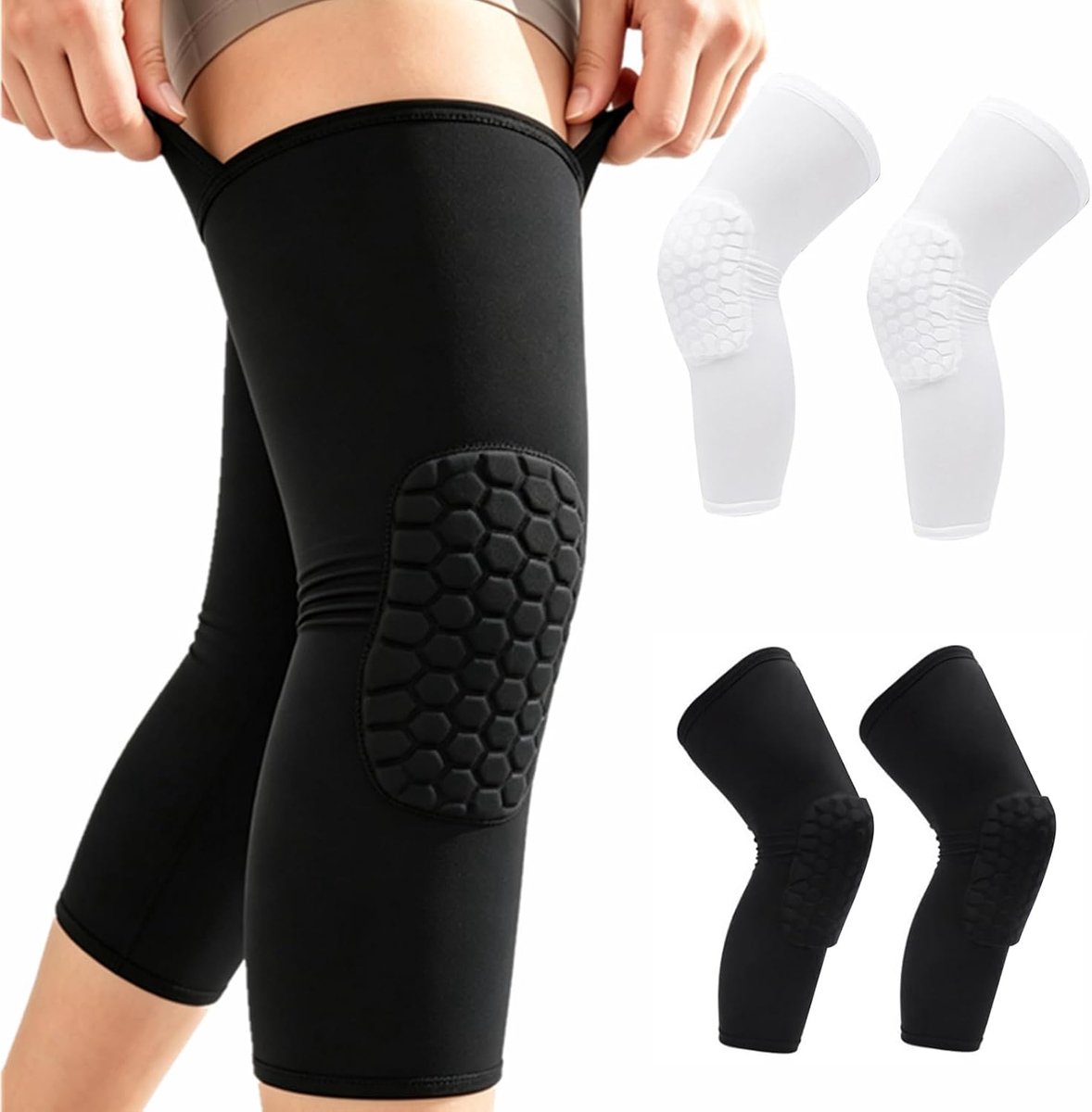 Knie Sleeve,2 STUKS Unisex Kniebrace Compressie Knie Sleeve voor Basketbal Voetbal