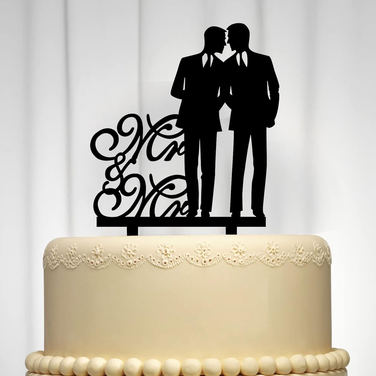 Mr Cake Topper voor Mannen, Homo Mannen Bruiloft Cake Topper Pride Cake Topper Bruiloft Cake Decor Homo Bruiloft Decoraties voor Mannen Homo Verloving Verjaardagspartij
