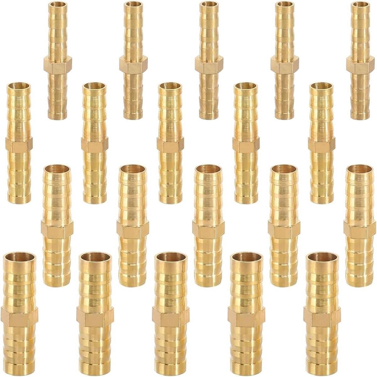Slangverbinders van messing, slangaansluiting van messing, voor trachea-buizen (6 mm/8 mm/10 mm/12 mm)
