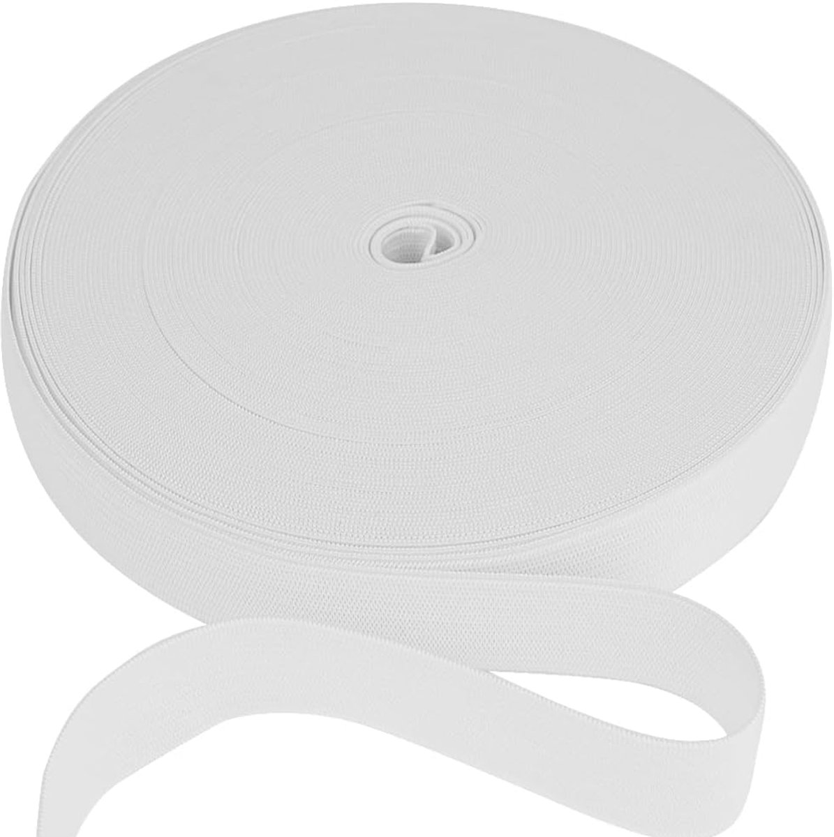 Elastieken band, breed, 20 m x 2 cm, wit, doe-het-zelf handwerk | naaitoebehoren, elastisch, voor kleermakers, naaien, veranderen, aanpassen, pruikband en doe-het-zelf handwerk