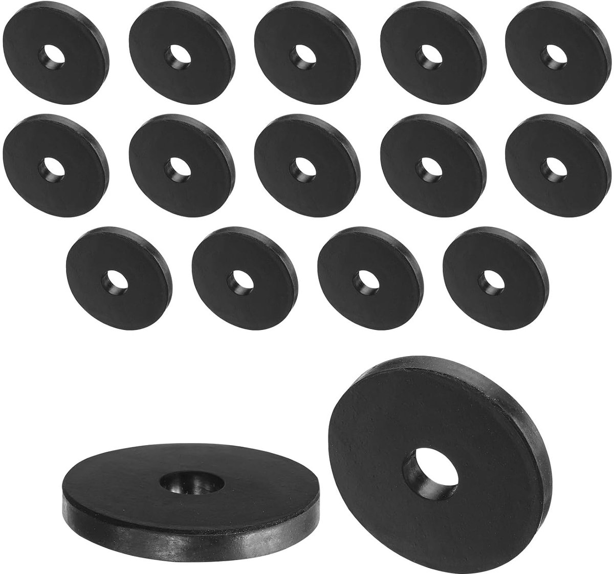 16 stuks rubberen sluitringen rubberspacers 40mm buitendiameter 10mm binnendiameter 5mm dikte rubberen afstandhouders ronde afstandshulzen voor huis auto accessoires zwart