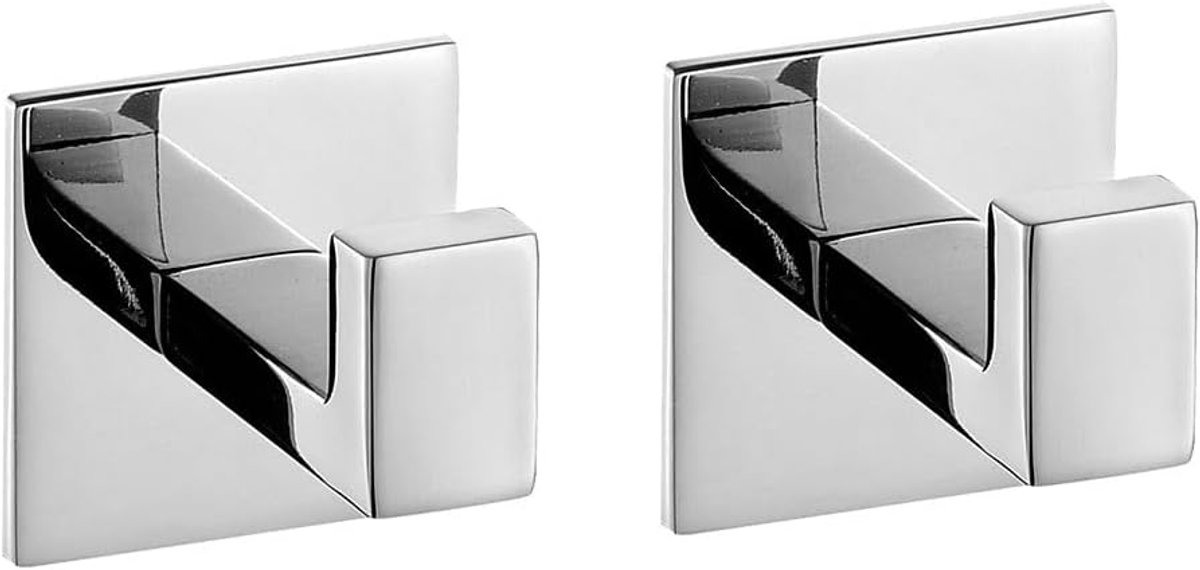 Stickly Handdoekhaak Rvs Doek Haak Hanger Zelfklevende Handdoekhaak voor Badkamer en Keuken Jas Deur Haak Zonder Boren (2 stuks)