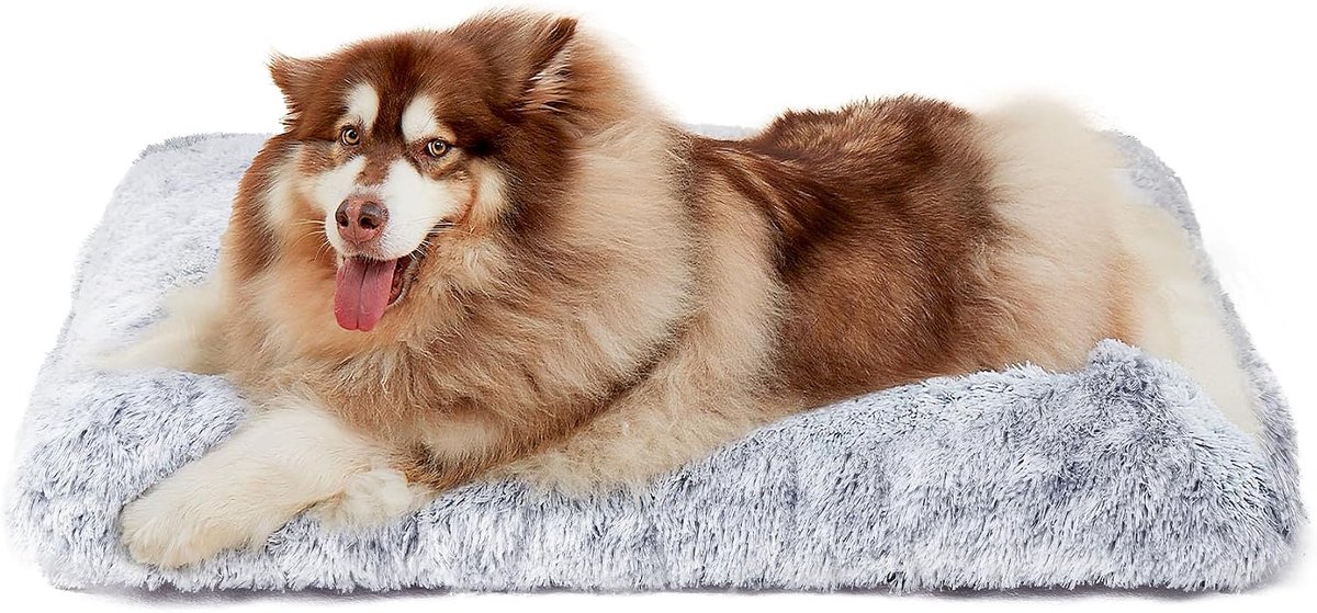 Hondenmand XXL Grote Maat, Anti-Stress Wasbare en Antislip Hondenkussen, Zachte Pluche Hondenhok, Grijs, 120x90cm | Kussen en bed voor grote honden, van pluche, comfortabel, geschikt voor grote honden, 120 x 90 cm, grijs