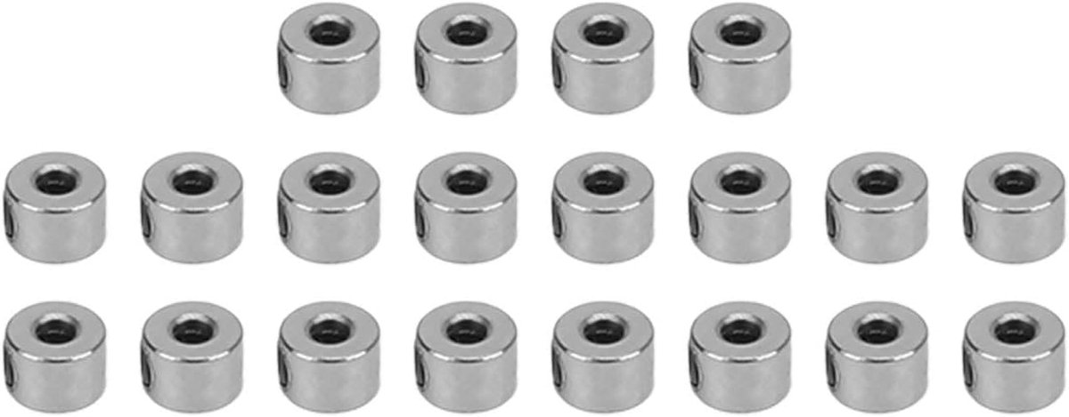Stopper Set Wielkraag, 20 Stuks Landingsgestel Stopper Set Wielkraag 2.1 Mm Roestvrij Staal Voortreffelijk Vakmanschap RC Vliegtuig Aero accessoires