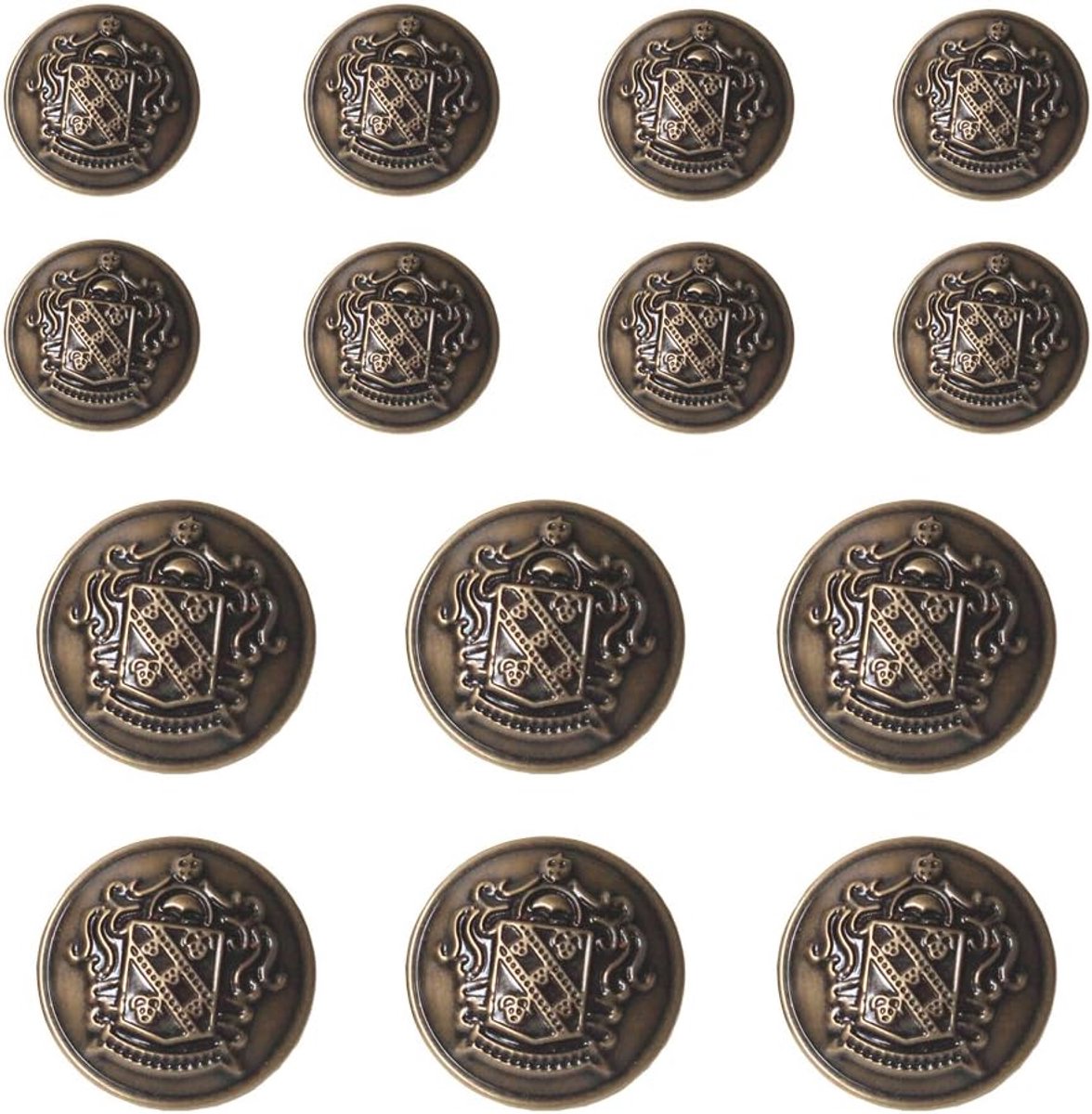 Knopen brons 20 mm 15 mm voor blazers kostuums jassen (MB20310)