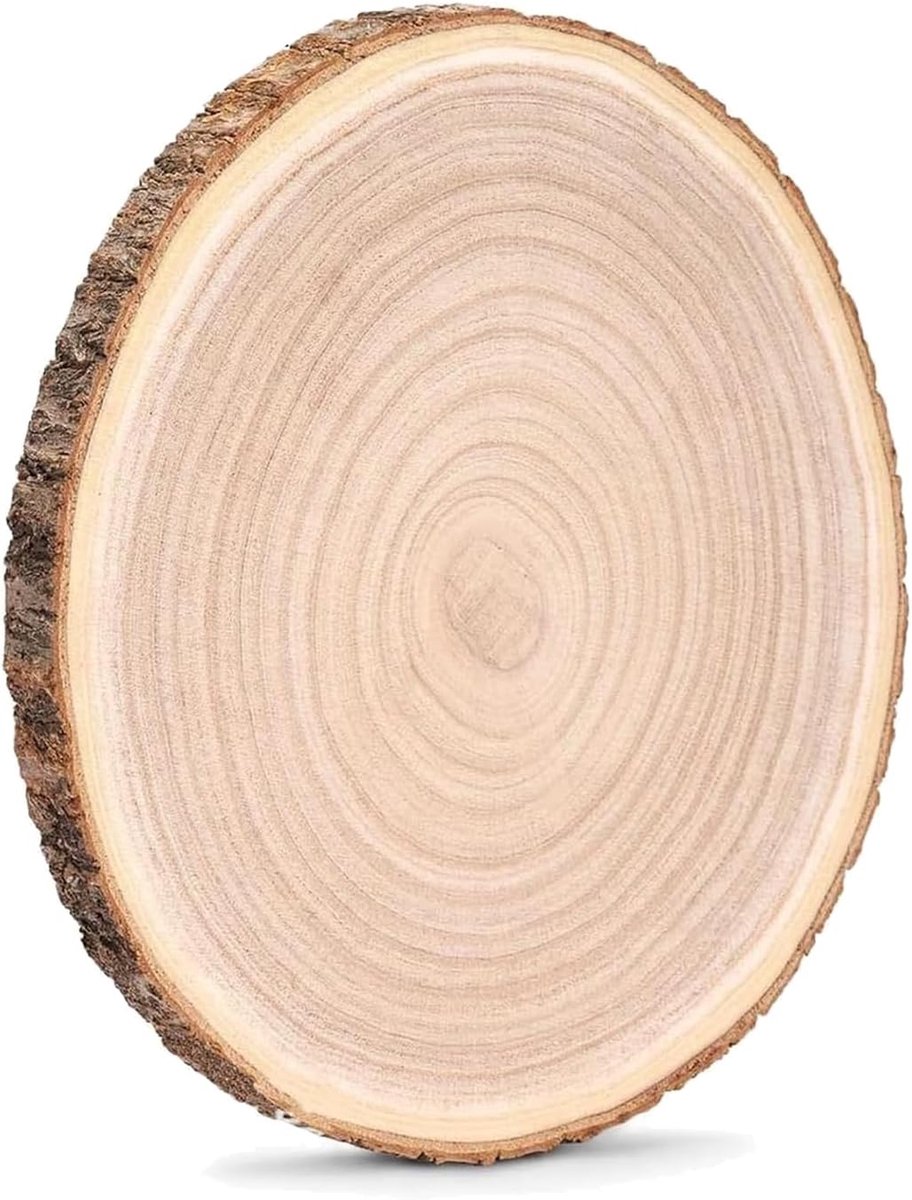 Paulownia houten schijven 35 tot 40 cm, dikte ca. 2 mm geslepen houten plaat van Paulownia natuurlijk hout (1)