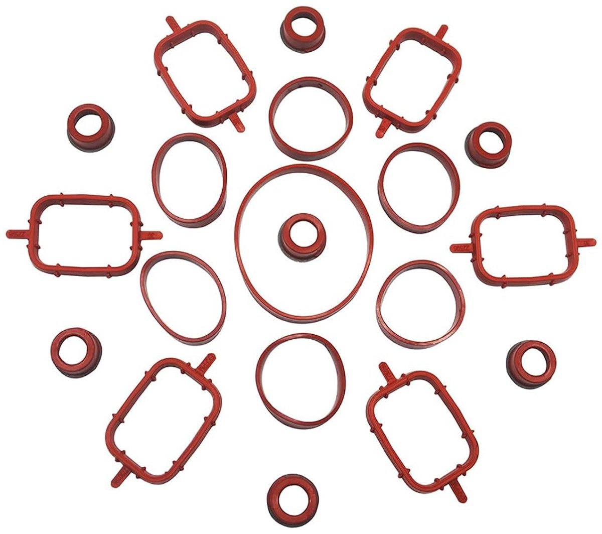inlaatspruitstuk (20 stuks) afdichtingsset inlaatspruitstuk voor BMW E70 E53 E72 E71 E81 E87 E88 E82 E90 E91 E92 E93 E60 E61 E63 E64 E64 E46 11612245439 11612246945