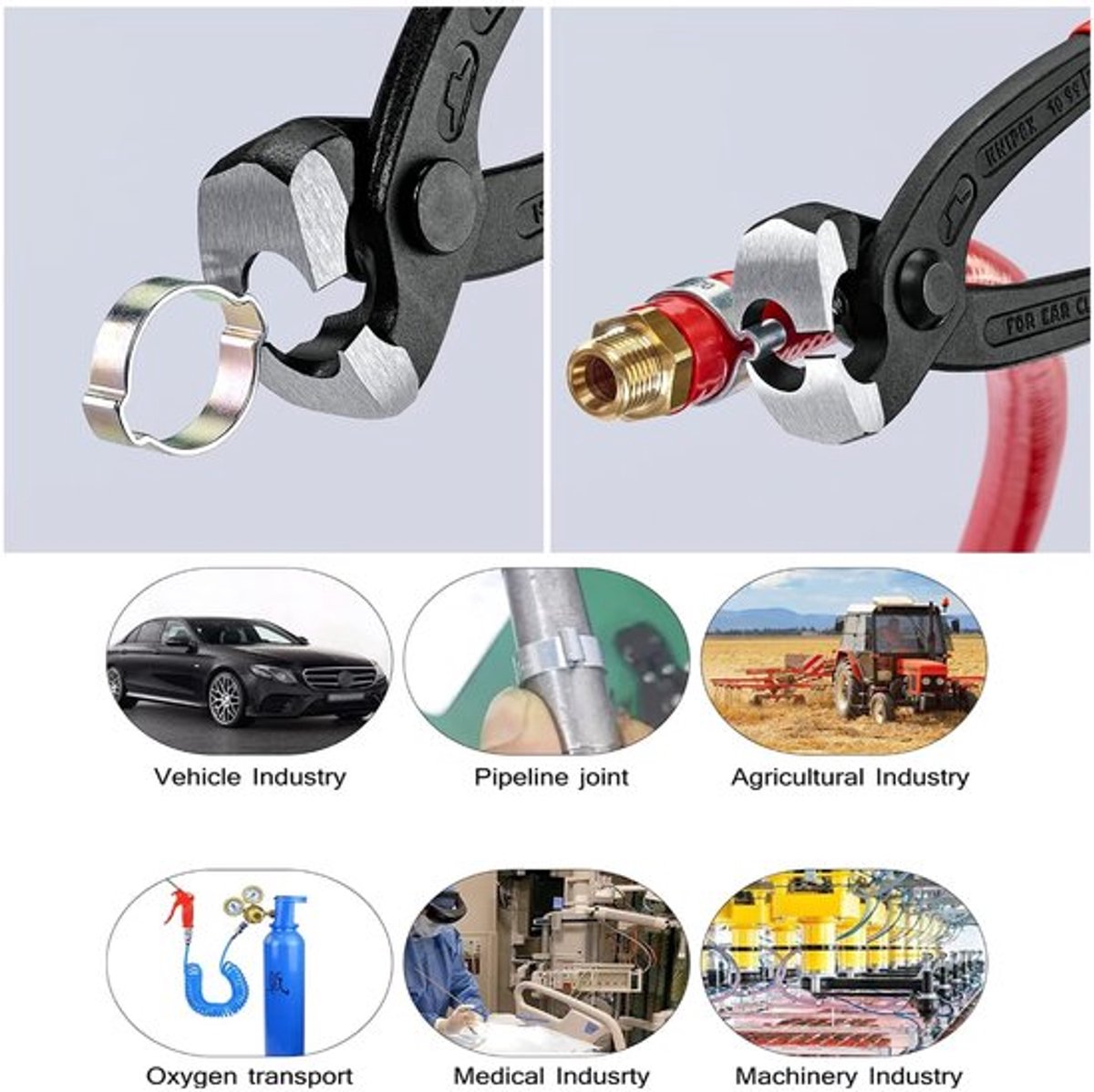 Slangklemmen Set van 10 - Verstelbaar - RVS - Slangklemmen Assortiment - Corrosiebestendig - Voor diverse slangdiameters - Slangklem