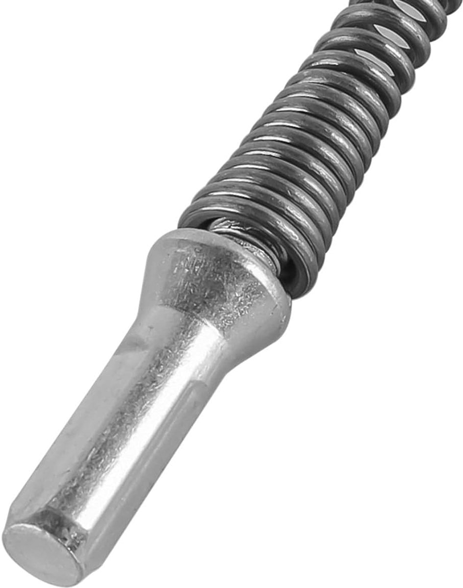 SnelShoppen - 8.2ft Afvoer Ontstopper Kabel - Flexibele Ontstopper voor Afvoer, Toilet, Keuken en Badkamer - Universele Connector, 2.5m RVS Veer voor
