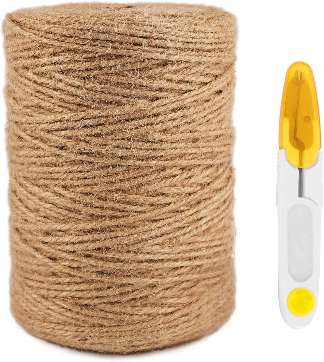 SnelShoppen - Jute Cord 300 m - 3 mm Natuurlijke Bruine Jute Touw voor Decoratie, Tuin, Creatief Knutselen, Floristiek, Cadeaus, Verpakking