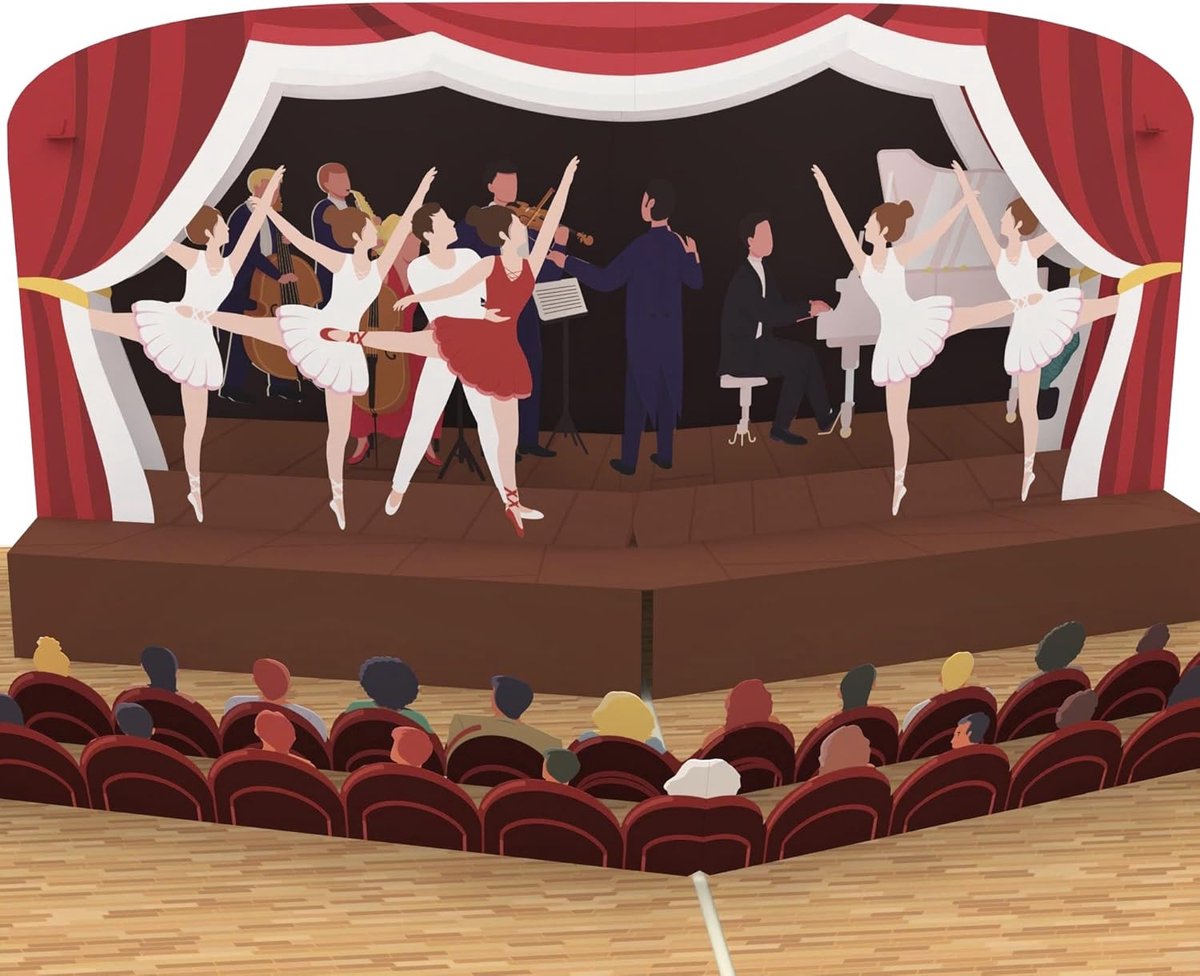 SnelShoppen - MOKIO Pop-Up Kaart Ballet - 3D Wenskaart voor Ballet, Theater, Opera, Verjaardag - Cadeaukaart voor Geld, Vouchers en Speciale Gelegenhe