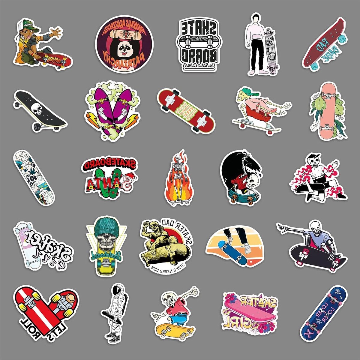 50 Stuks Waterdichte Graffiti Stickers voor Skateboards, Fietsen, Laptops en Koffers - Perfect voor Kinderen en Tieners