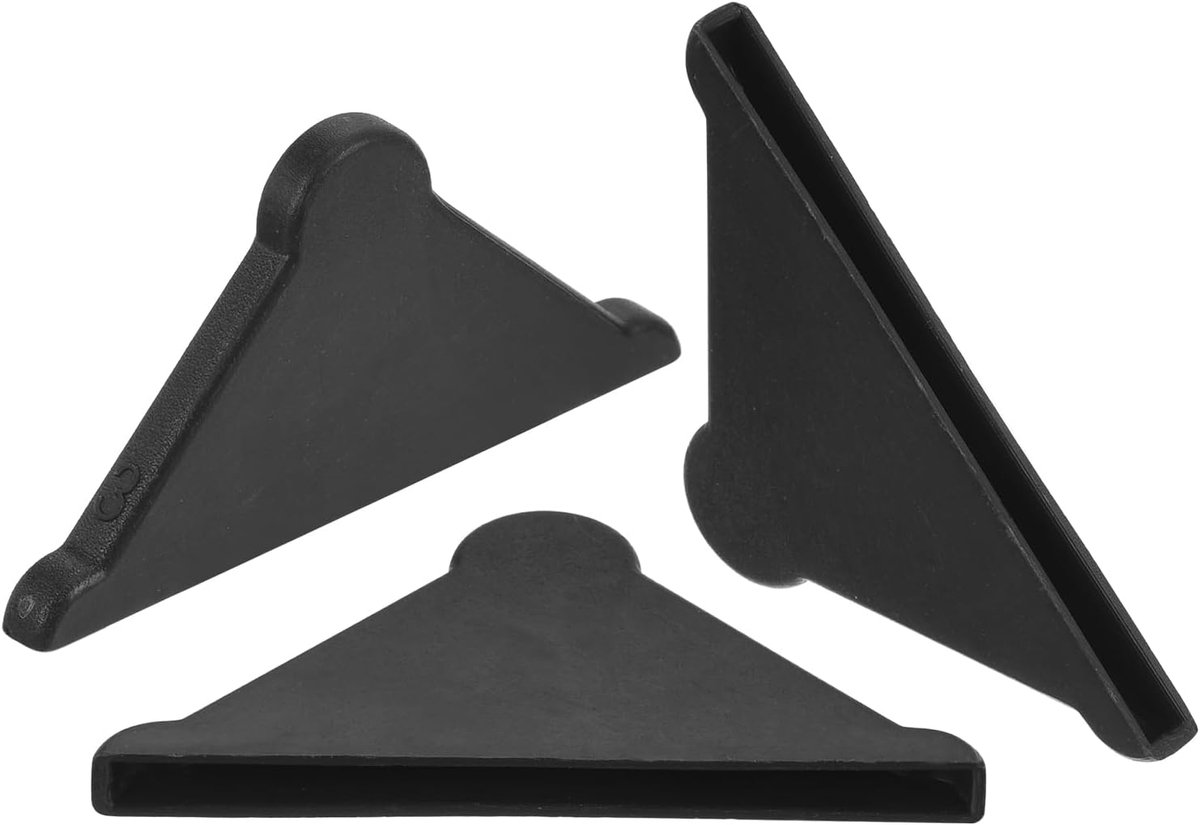 SnelShoppen - 20 Stuks Plastic Hoekbeschermers 3 x 50 mm Voor Glazen Spiegels en Tegels - Zwart - Hoge Kwaliteit en Duurzaam - Ideaal voor Kinderen en