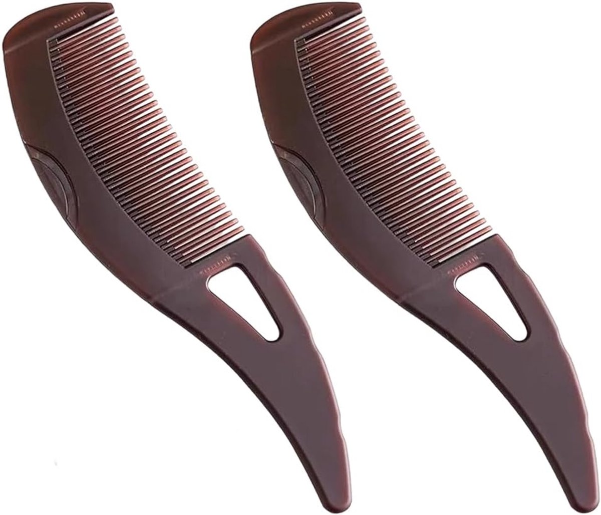 SnelShoppen - 2 stuks anti-roos massagekam met handgreep, hoofdhuidmassage kam voor haarverzorging, Scalp Detox Comb, duurzaam kunststof, ideaal voor