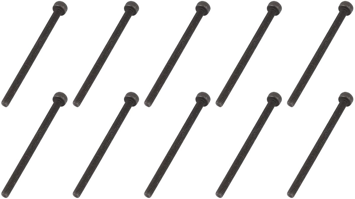 SnelShoppen - M2.5 x 40 Hex Head Schroeven 20 Stuks - 12.9 Staal Legering - Knurled Non-Slip Cap Bouten voor Thuisbouw en Machine Gereedschappen - Zwa