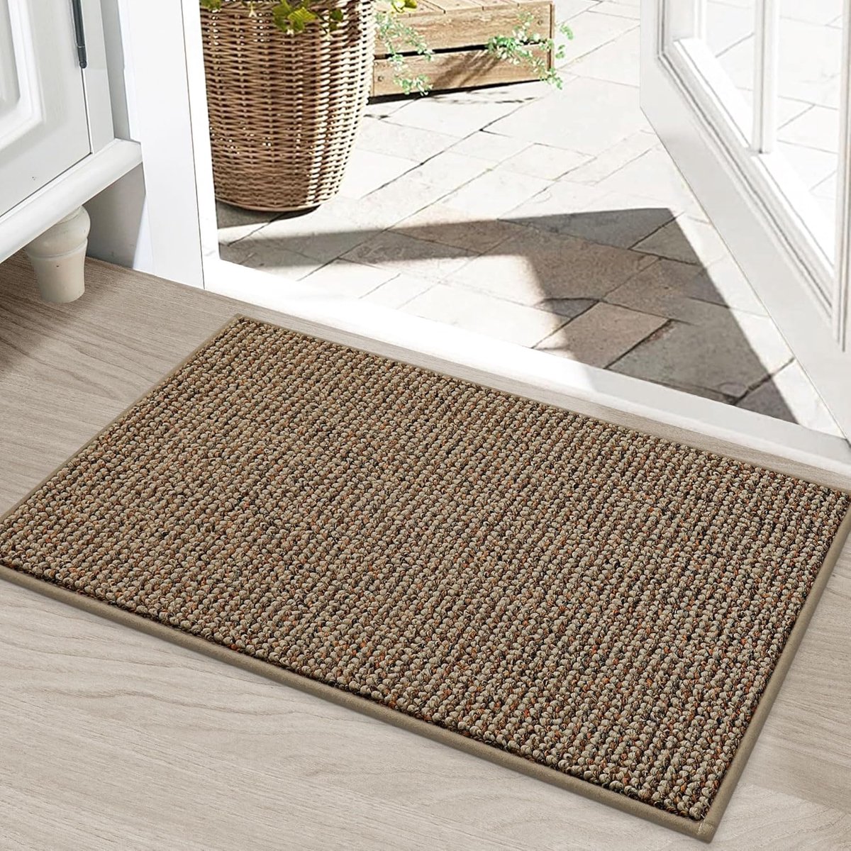 SnelShoppen - BEQHAUSE Drempelmat 50 x 80 cm Beige Vuilvanger, Hoge Kwaliteit Polypropyleen, Vuilafstotend, Ideaal voor Binnen en Buiten, Geschikt voo
