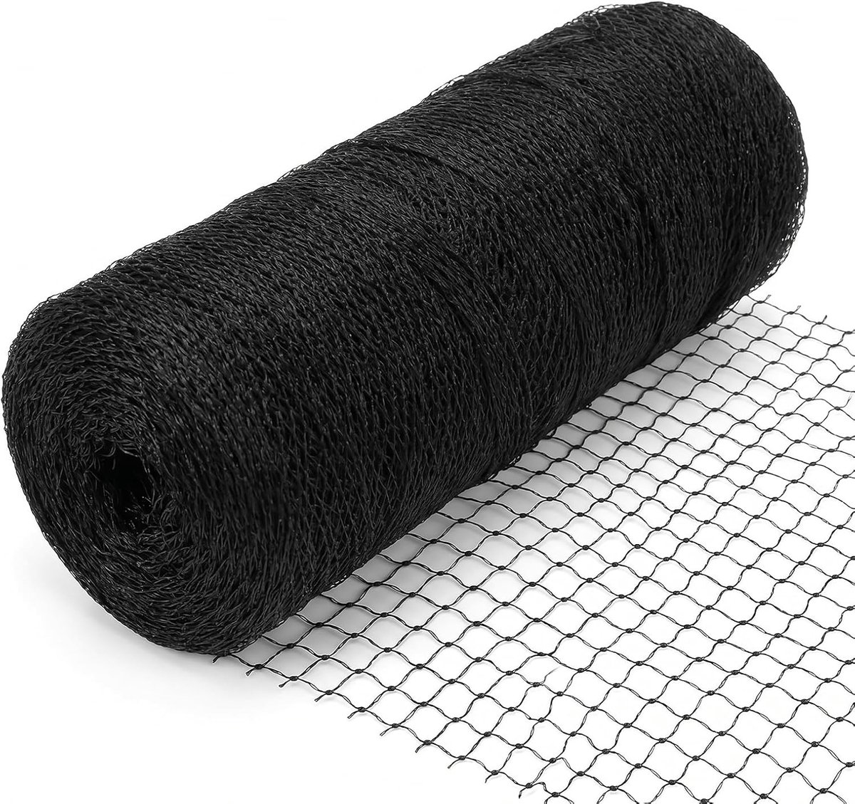 SnelShoppen - 10m x 10m Vogelnet, Zwart Beschermnet voor Tuin, Kippen, Vijver, Fruitbomen, UV-bestendig Nylon, 5x5 cm Gaas, Weerbestendig en Scheurvas