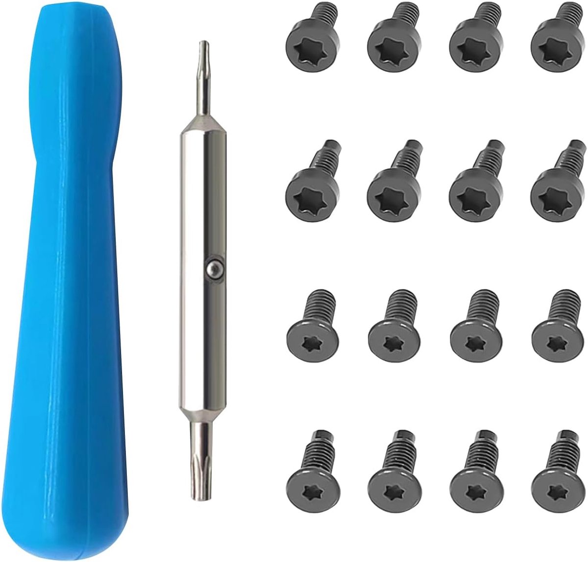 SnelShoppen - 1 Set Deurbellenschroevendraaier met 16 Vervangende Schroeven, Magnetische Dubbelzijdige Schroevendraaier, Vervangingsgereedschap voor D