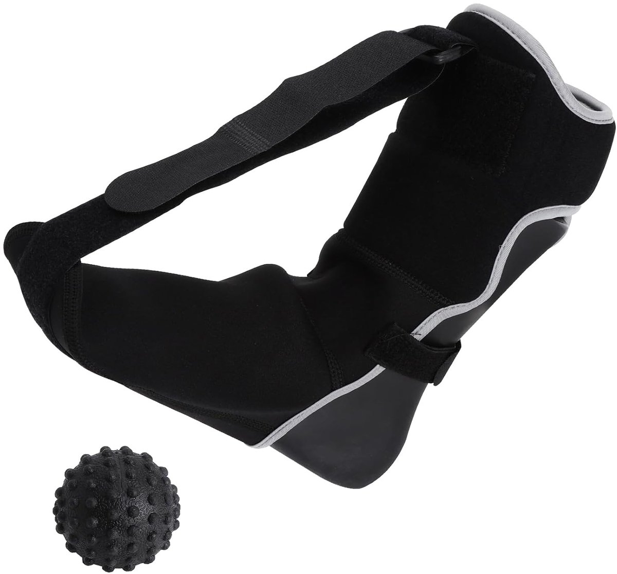 SnelShoppen - Plantar Fasciitis Nachtspalk met Massagebal, Comfortabele Voetsplint voor Pijnverlichting, Verstelbare Nachtspalk voor Hielspoor en Verm
