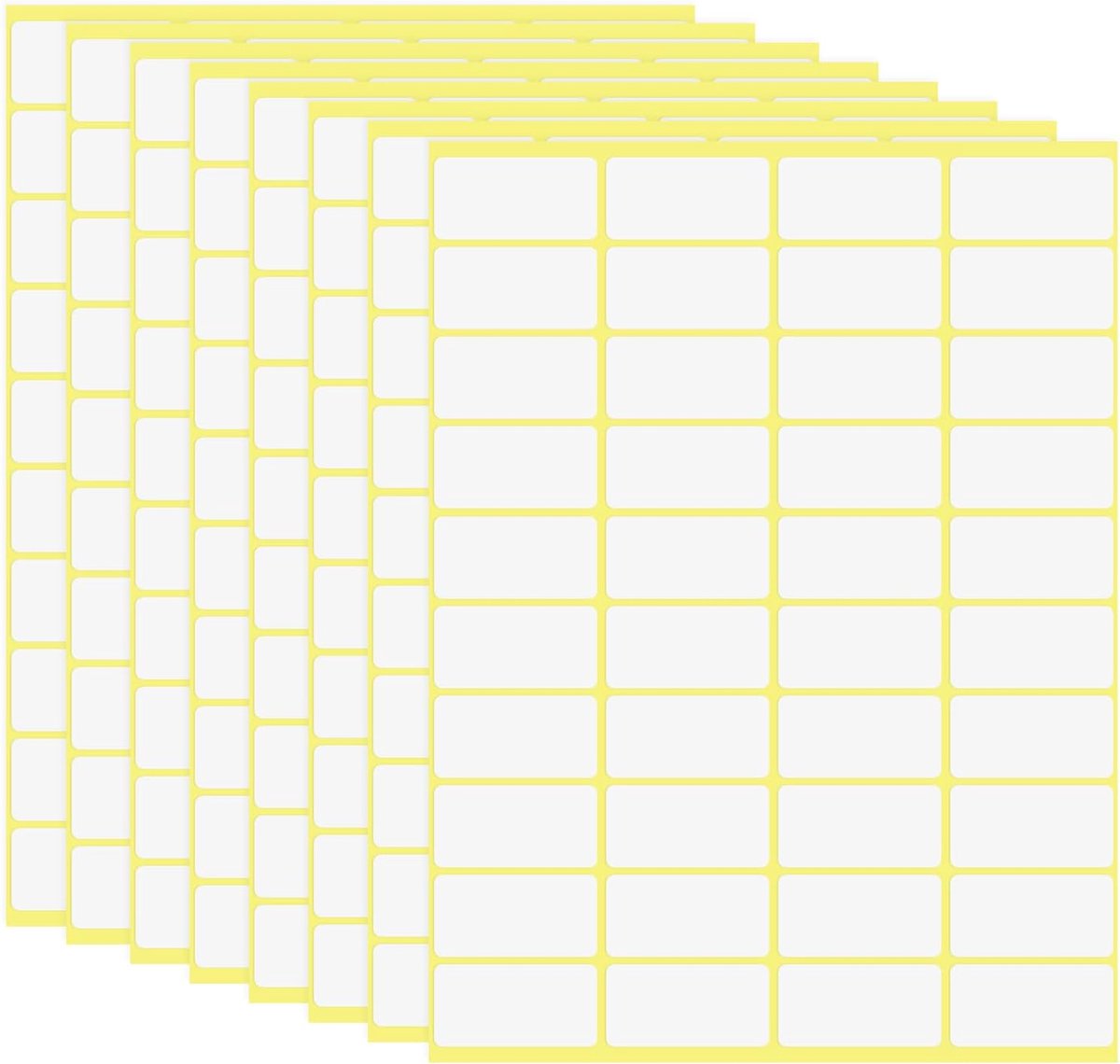 SnelShoppen - 600 Stuks Zelfklevende Labels 38 x 19 mm - Witte Etiketten voor Schrijven - Universele Labels voor Huis, Kantoor, School, Keuken en Meer