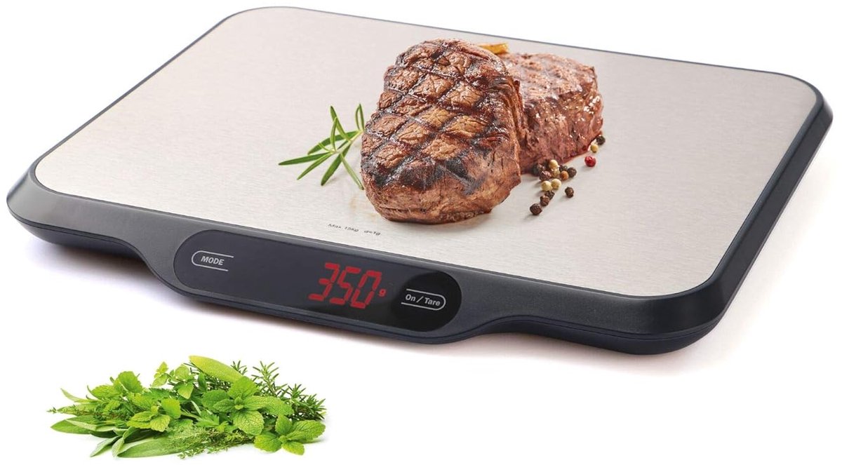 SnelShoppen - Professionele Keukenweegschaal 15 kg, Nauwkeurigheid 1 g, LED Display, Tare Functie, Ideaal voor Koken en Bakken